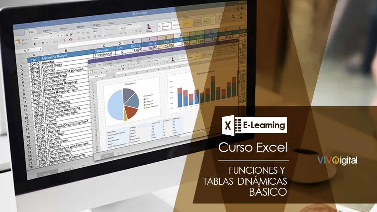 Exccel_FUN-TABLASD_BASICO CURSO EXCEL FUNCIONES Y TABLA DINÁMICAS BÁSICO E-LEARNING - Imagen 1