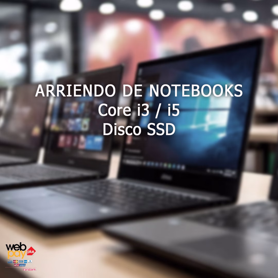 Arriendo-2 ARRIENDO NOTEBOOK | Core i3 / i5 / 8GB RAM | DISCO ESTADO SOLIDO ALTA VELOCIDAD | - Imagen 1