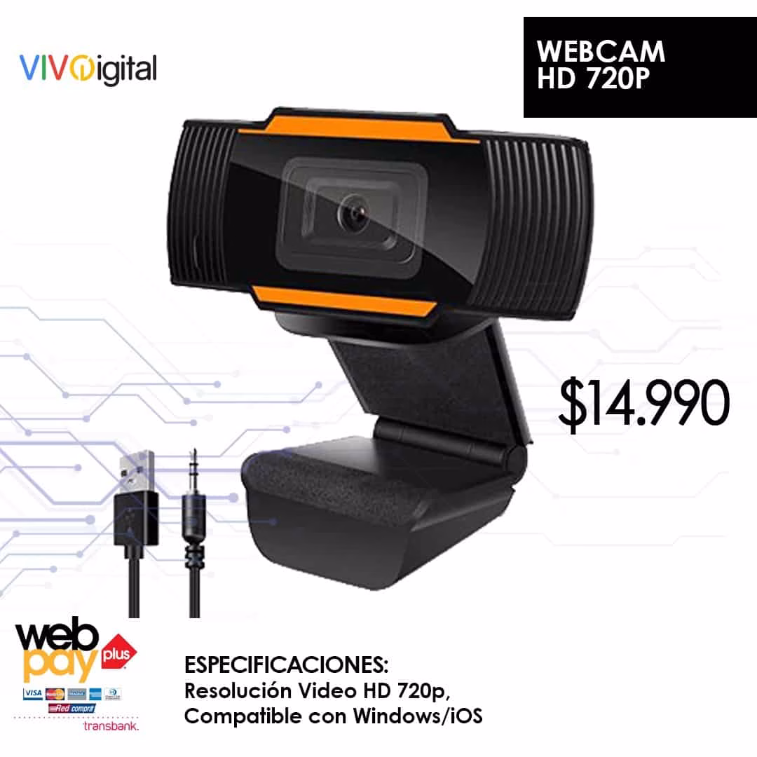 ACCESORIOS MOVILES WEBCAM | HD 720P | $14.990 - Imagen 1