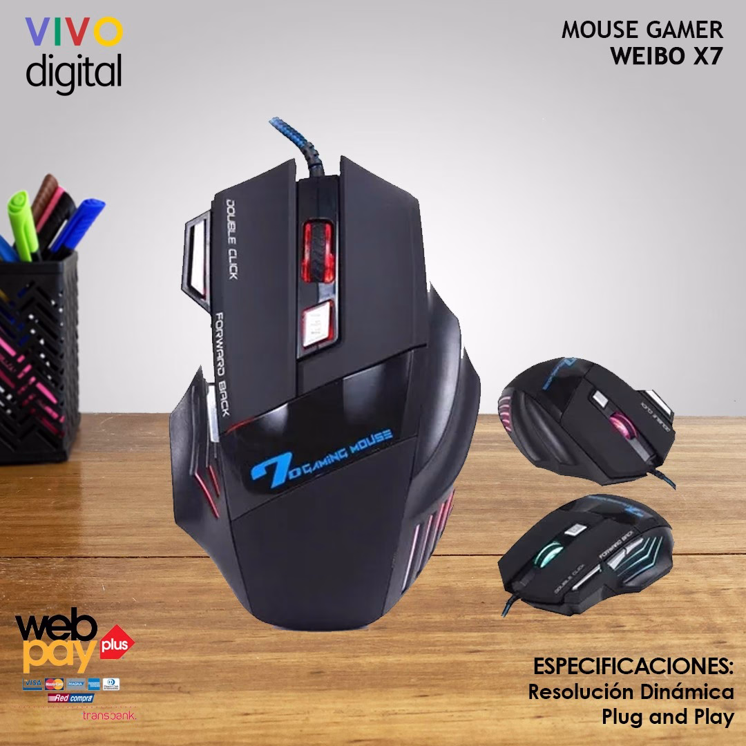 MOUSER GAMER X7 MOUSE GAMER | WEIBO X7 - Imagen 1