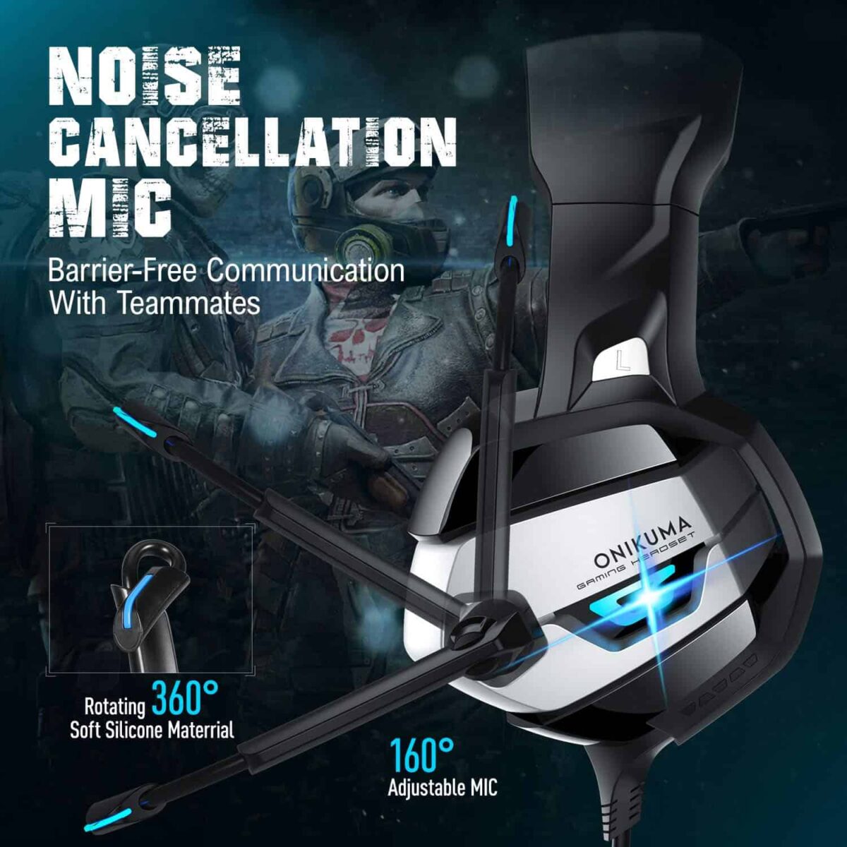 k52523 AUDÍFONOS GAMER ONIKUMA K5 - Imagen 2