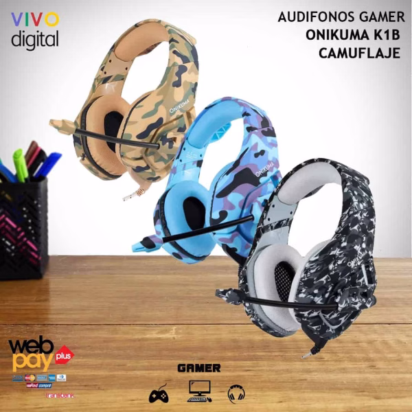 AUDÍFONO GAMER | ONIKUMA | K1B CAMUFLAJE