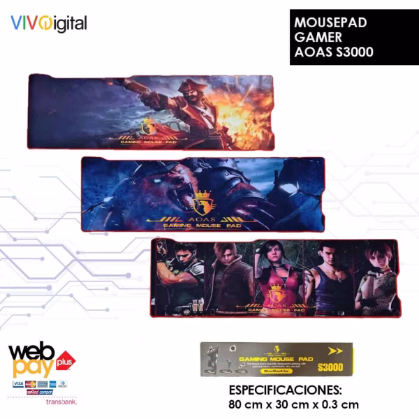 MOUSEPAD | GAMER | AOAS S3000 | $5.990