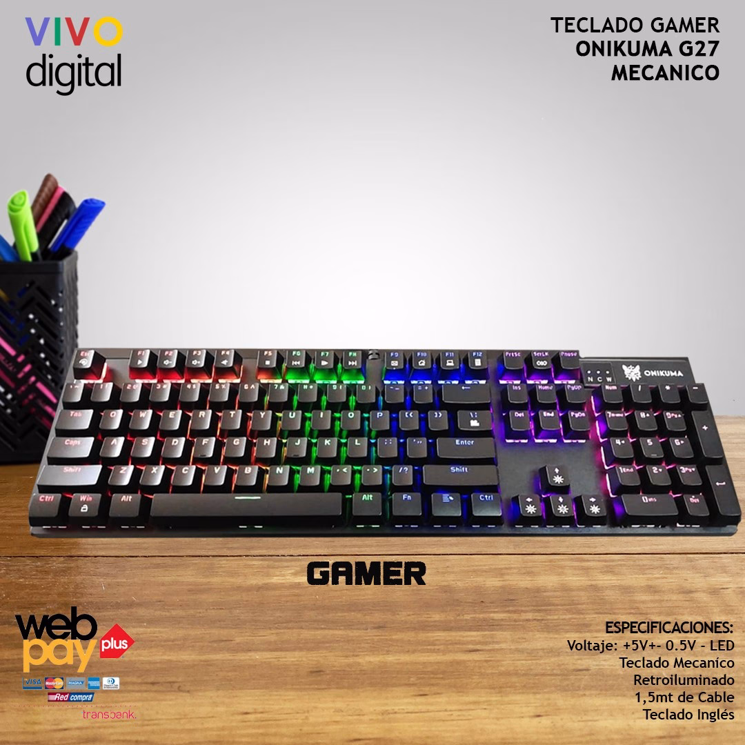 Teclado Gamer G27 Navidad TECLADO GAMER MECANÍCO G27 ONIKUMA - Imagen 1