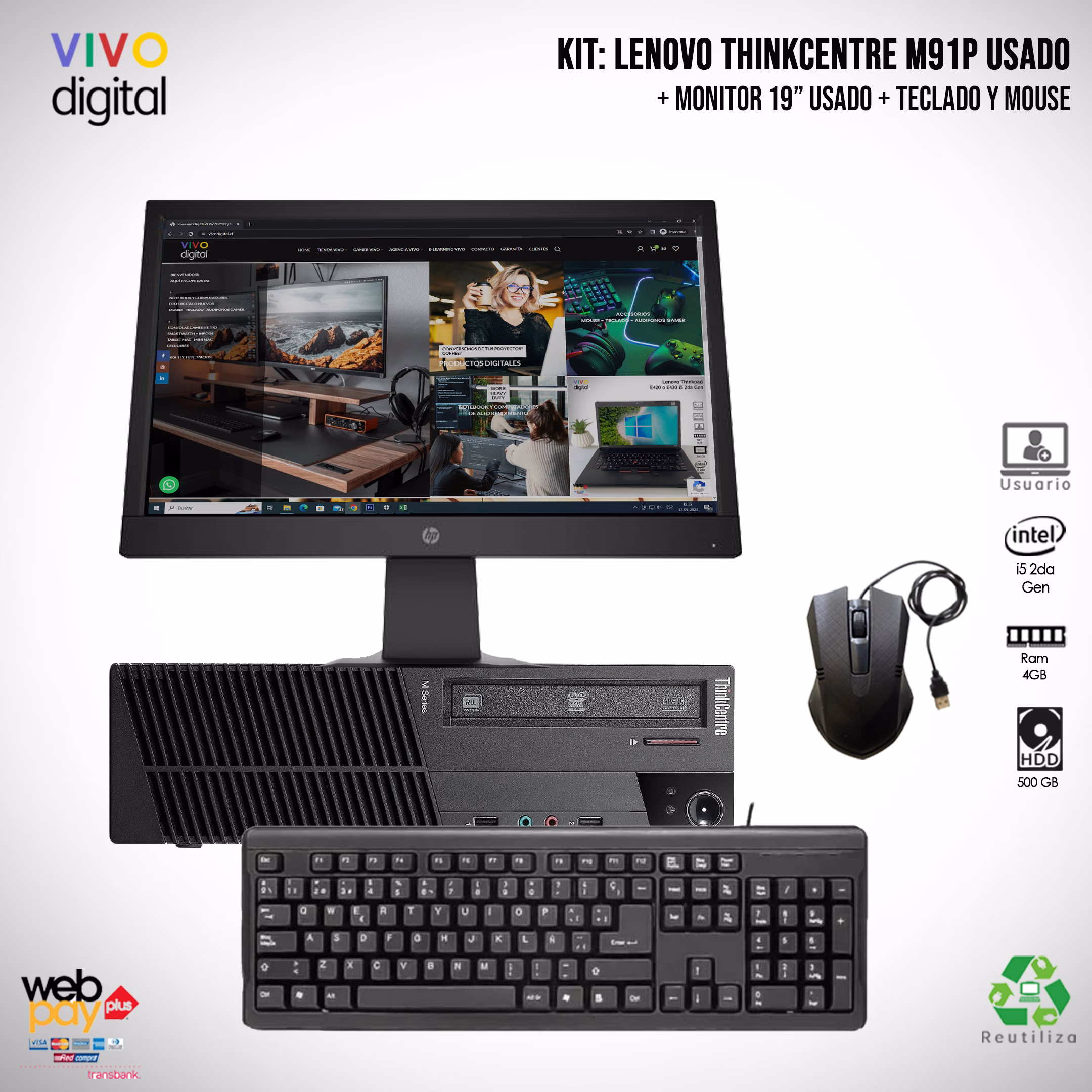 Kit Thinkcentre lenovo thincentre m91p Pc de escritorio Desktop