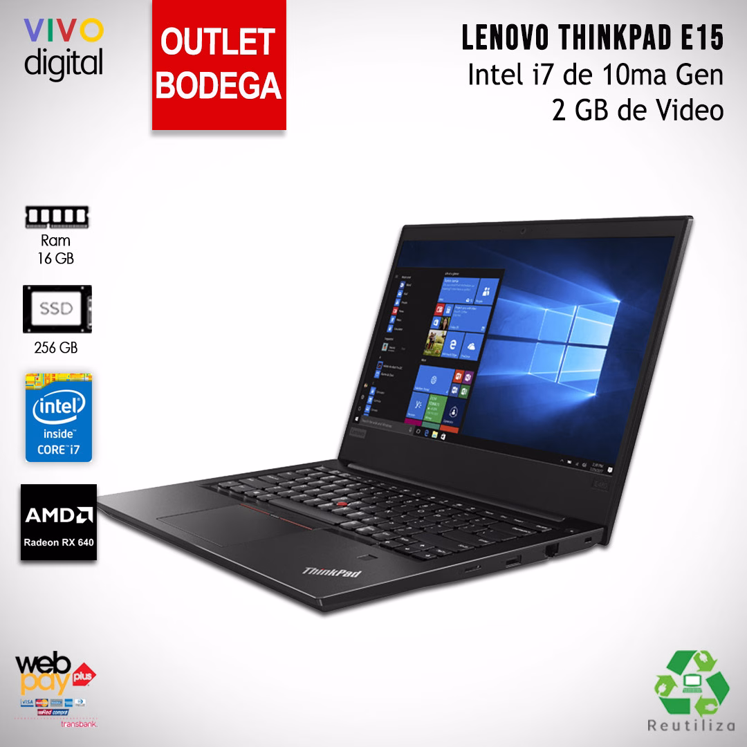 Lenovo Thinkpad E15 Lenovo Thinkpad E15 2GB de Video Radeon, 16GB de Ram