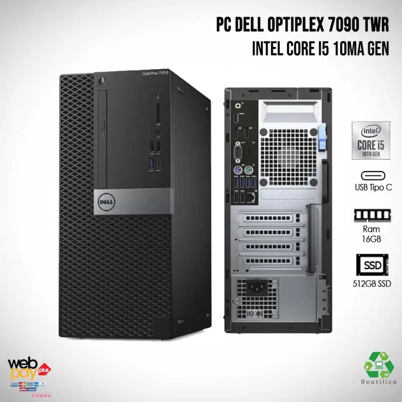 Dell Optiplex 7090 TWR i5 10ma, 512GB SSD