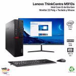 KIT Computador LENOVO THINKCENTRE M910s SFF Renovado | Intel Core i3 - 6ta Gen | 12GB Ram | Disco 480GB SSD Alta velocidad | Monitor Nuevo de 22 Pul  FHD - Teclado y Mouse Nuevo|