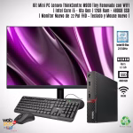 Kit Mini PC Lenovo ThinkCentre M900 Tiny Renovado con WIFI | Intel Core i5 - 6ta Gen | 12GB Ram - 480GB SSD | Monitor Nuevo de 22 Pul FHD – Teclado y Mouse nuevo |