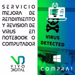 SERVICIO TECNICO DE MEJORA DE RENDIMIENTO Y REVISION DE VIRUS EN NOTEBOOK O COMPUTADOR - COMPRA! | SERVICIO PRESENCIAL O REMOTO