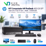 KIT PC HP Prodesk 400 G9 SFF | Intel Core i7 de 12° Gen - 16GB - 512GB SSD  |  Reacondicionado Muy buenas condiciones - Monitor 22 Pul Full HD Nuevo - Teclado y mouse Nuevo
